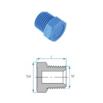 NYLON BSPT Hex Threaded Plug
