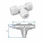 PVDF Union T Barb Block Connector