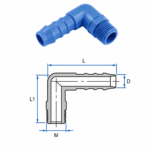 NYLON BSPT Male Elbow Hose Connector