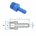 NYLON BSPT Male Hose Connector